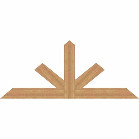 Ekena Millwork Saratoga Timber Gable Bracket, Western Red Cedar, 72"W x 30"H x 3 1/2"D x 5 1/2"F, 10/12 Pitch GBW072X30X0406SAR00SWR